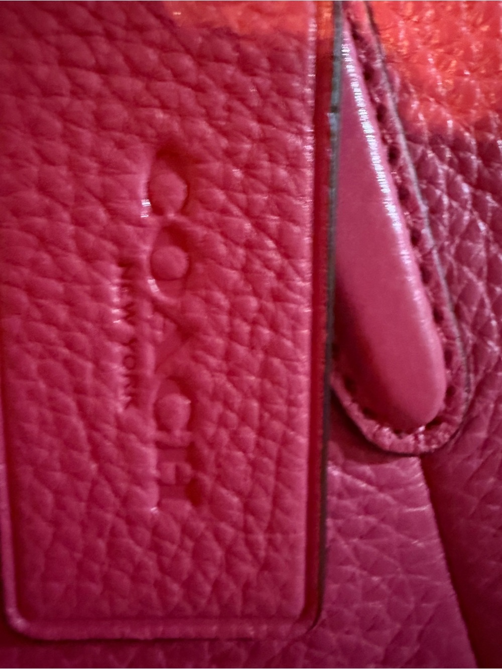 Coach Hot Pink Pebbled Leather Shoulder Tote - Picture 3 of 4